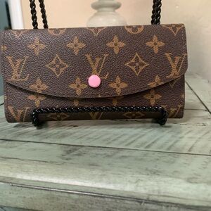 Super cute Brown Monogram Clutch/wallet